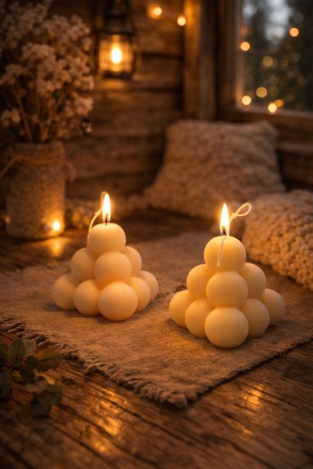 شمع بابيت مثلث لون أبيض